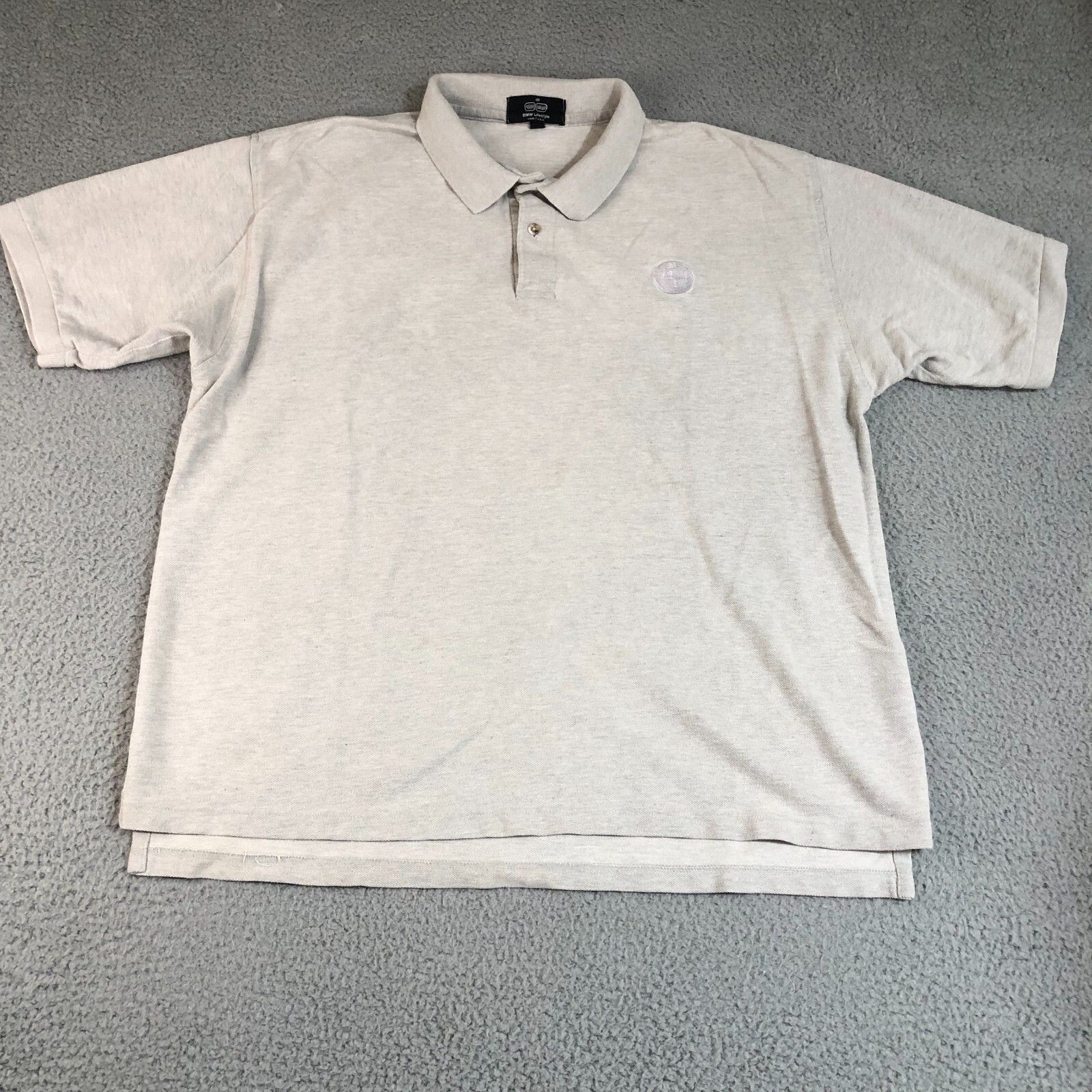 Vintage Lifestyle Bmw Shirt Mens Large Gray Polo Preppy Logo Motorsports Racing